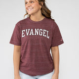Evangel Tee | Heather Maroon