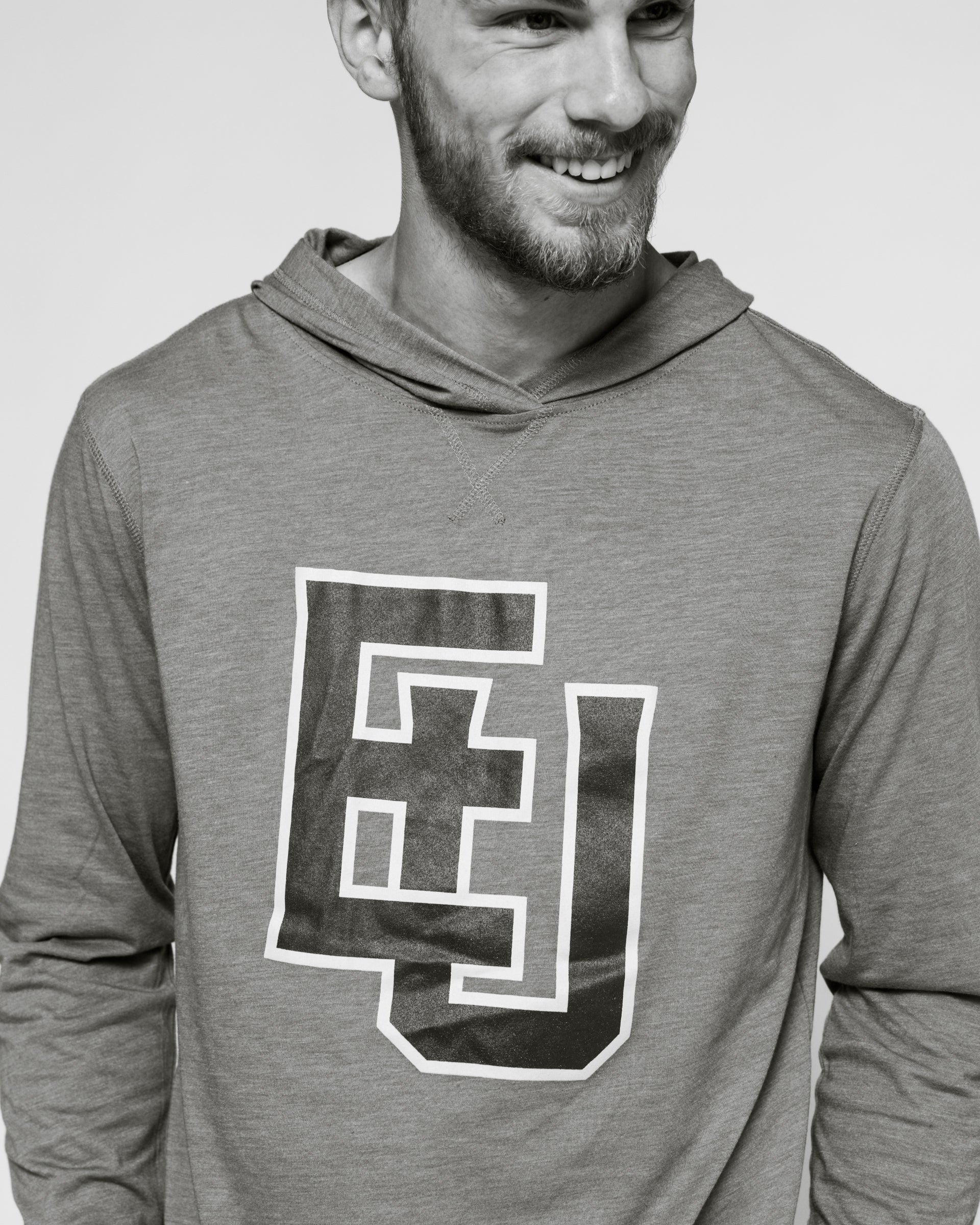 Male wearing Evangel University Hoodie