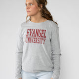Ladies Evangel University Long Sleeve Tee | Grey