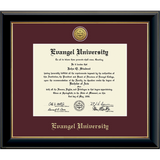Gold Engraved Medallion Onyx Gold Diploma Frame | Maroon Mat