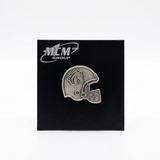 Brass Lapel Pin Helmet | Silver